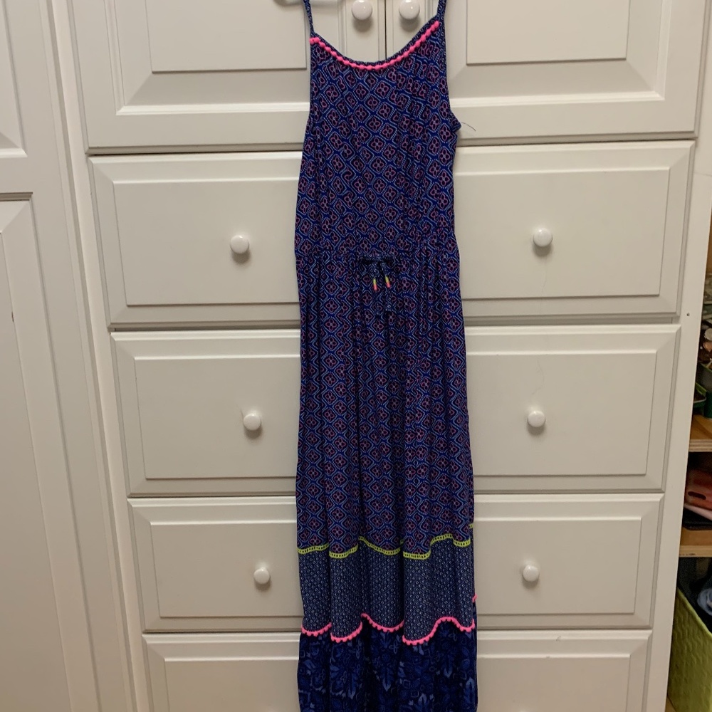 long sun dress size 8 blue Cherokee